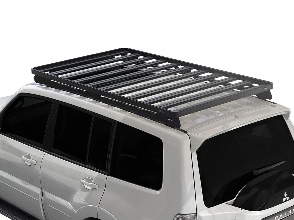 White Montero with Front Runner rack shot from the top