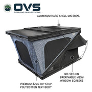 OVS XD K2 roof top tent dual clamshell opening system deployed