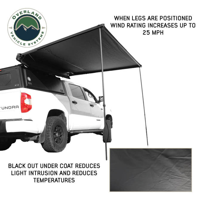 OVS XD Nomadic 90 awning blackout undercoat reducing heat detail