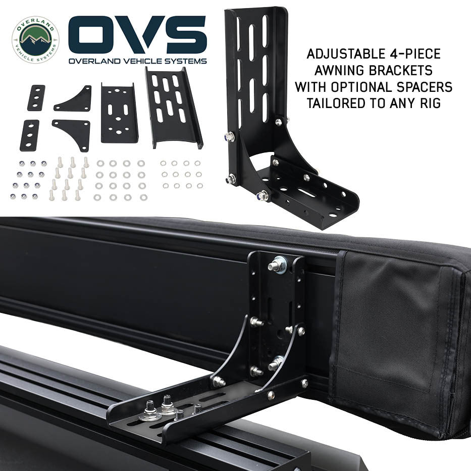 XD Nomadic 315 awning heavy-duty steel hinge plate mounting bracket detail