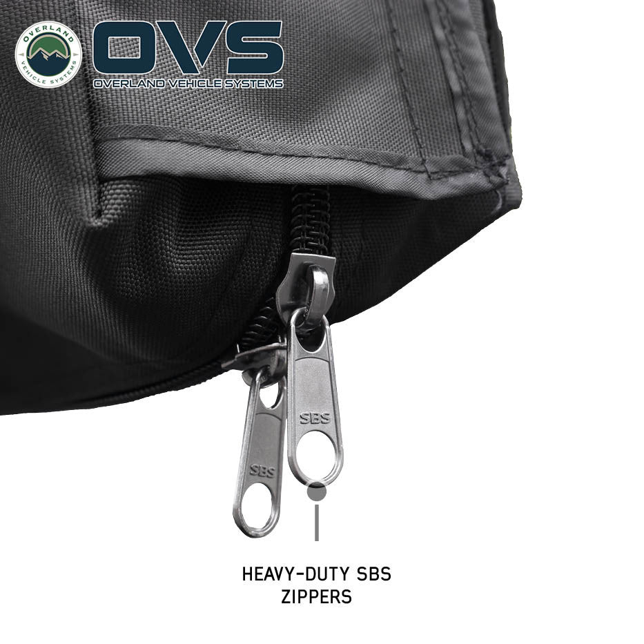 OVS XD Nomadic 315 awning heavy-duty zipper detail close-up