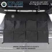 XD Nomadic 315 awning included organizer mounted to integrated C-channel