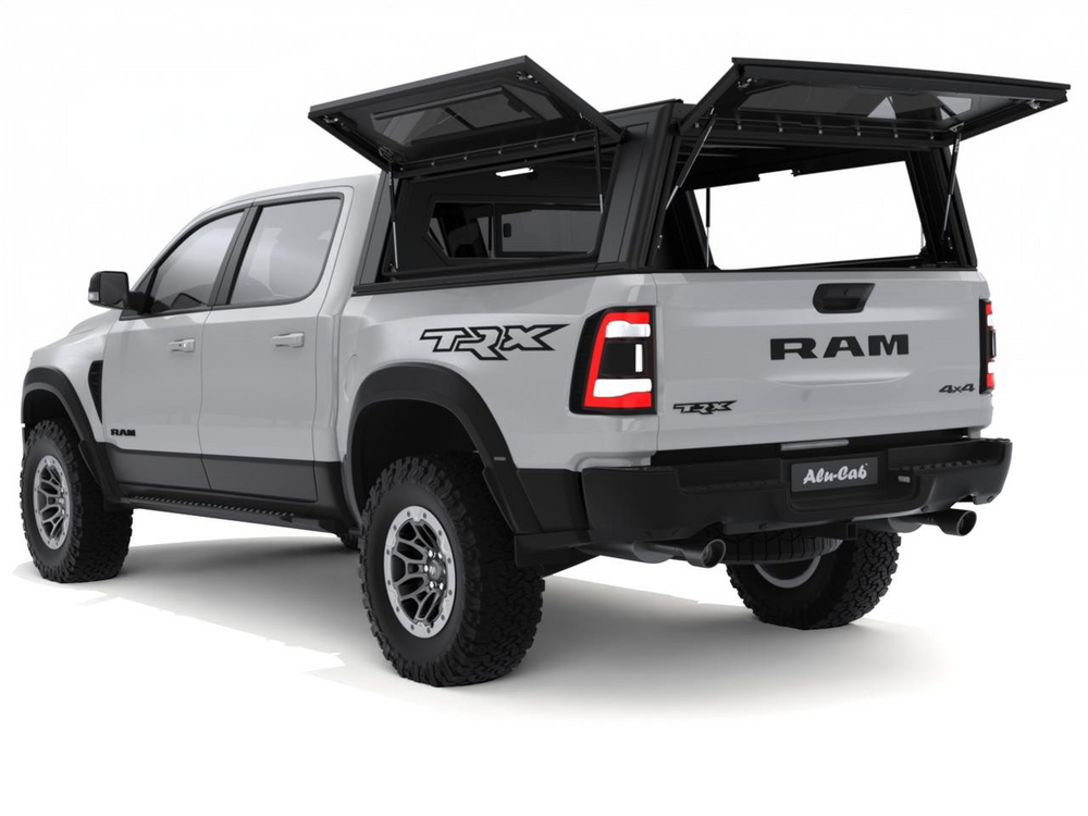 Alu-Cab RAM 1500 Contour Canopy Opened With Windows