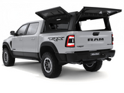 Alu-Cab RAM 1500 Contour Canopy Opened With Windows