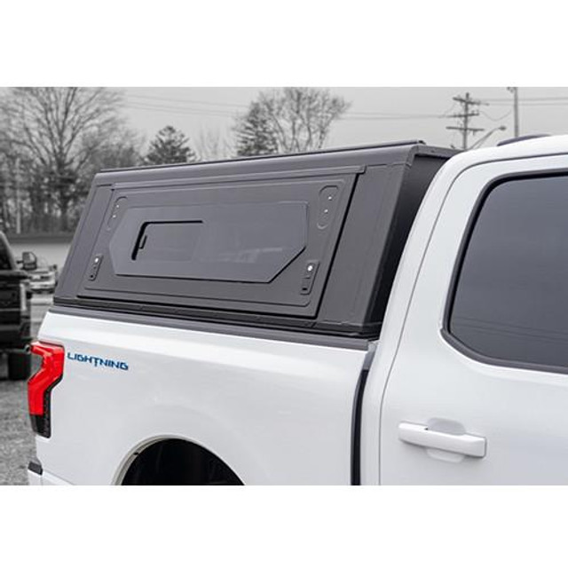Alu-Cab F150 Contour Canopy W/Side Windows Close Up Side View