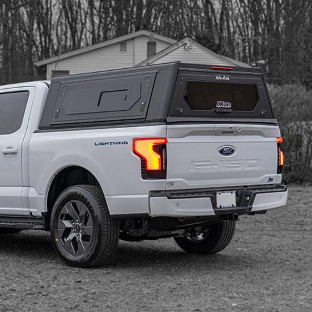 Alu-Cab F150 Contour Canopy W/Side Windows Rear View