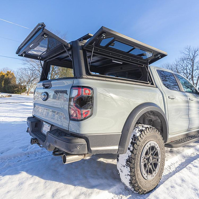 Alu-Cab Ford Ranger Contour Canopy With Windows Opened