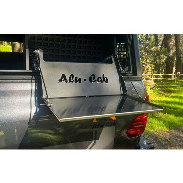 Alu-Cab Canopy Fold Out Table Front View