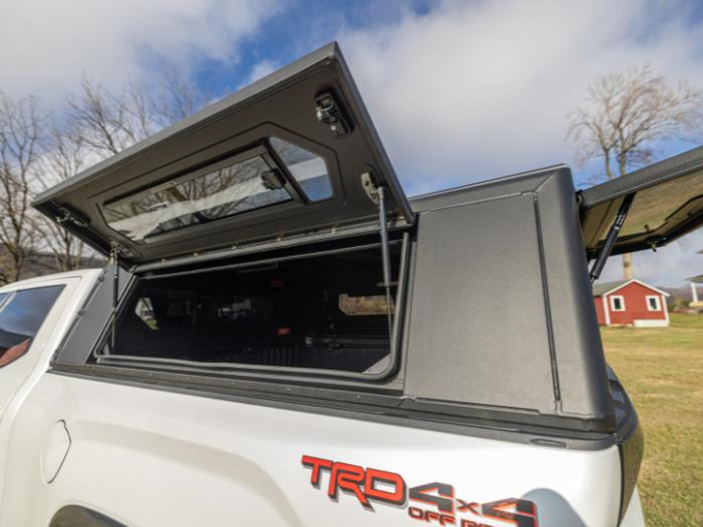 Alu-Cab Toyota Tundra Contour Canopy With Opened Sides