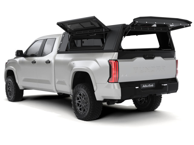 Alu-Cab Toyota Tundra Contour Canopy With Opened Windows