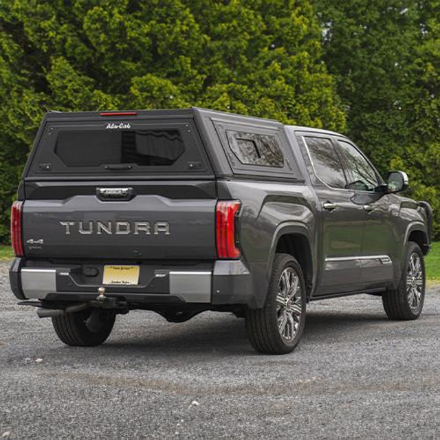 Alu-Cab Toyota Tundra Contour Canopy With Windows Rear View