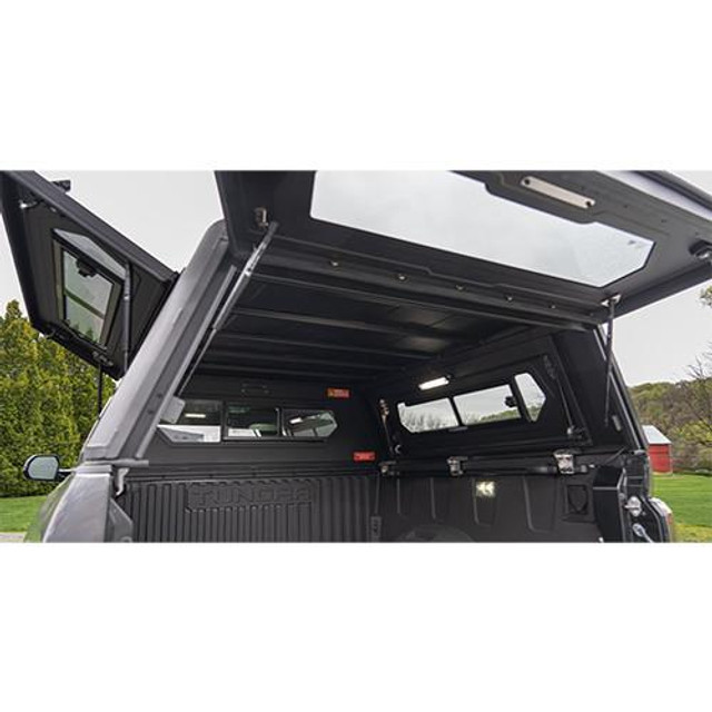Alu-Cab Toyota Tundra Contour Canopy With Opened Side Windows