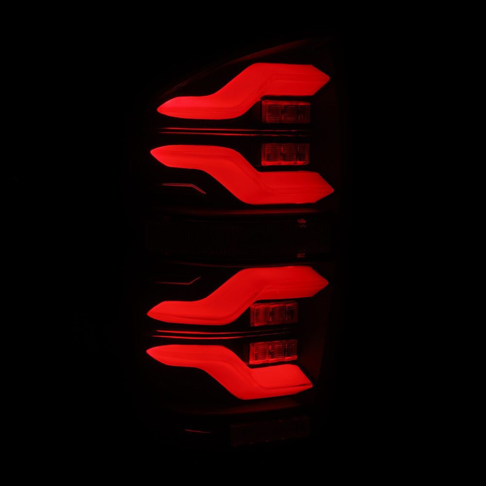 AlphaRex LUXX Series LED Tail Lights Turned On In The Dark