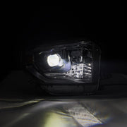 AlphaRex MKII LUXX Series Tundra LED Projector Headlights Turned On