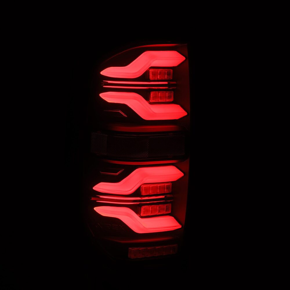 AlphaRex Tundra LUXX Series LED Tail Lights Turned On Red