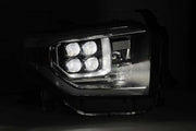 Turned On AlphaRex NOVA Series LED Projector Headlights For Tundra