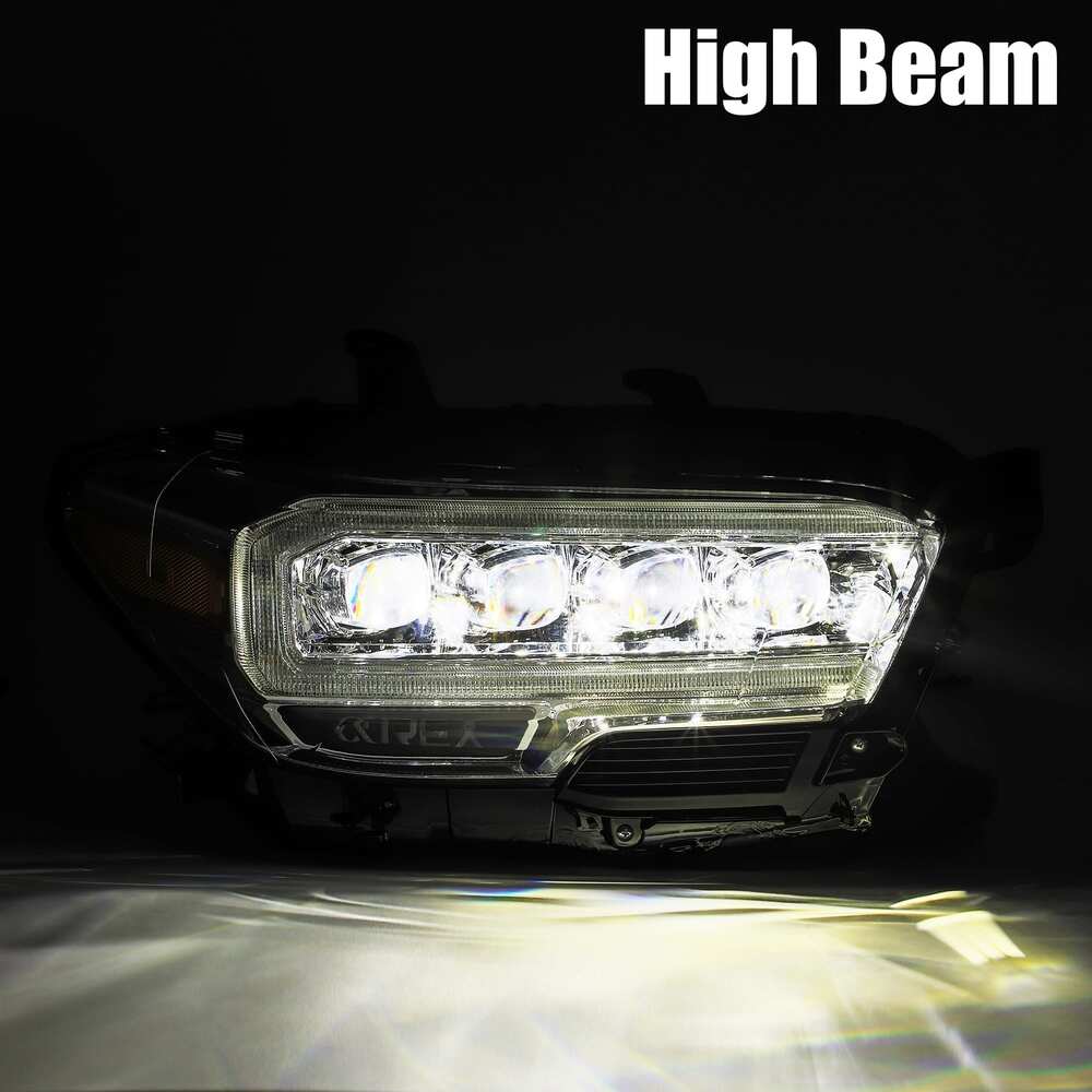 AlphaRex NOVA Series LED Headlights Set On High Beam Mode