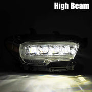 AlphaRex NOVA Series LED Headlights Set On High Beam Mode
