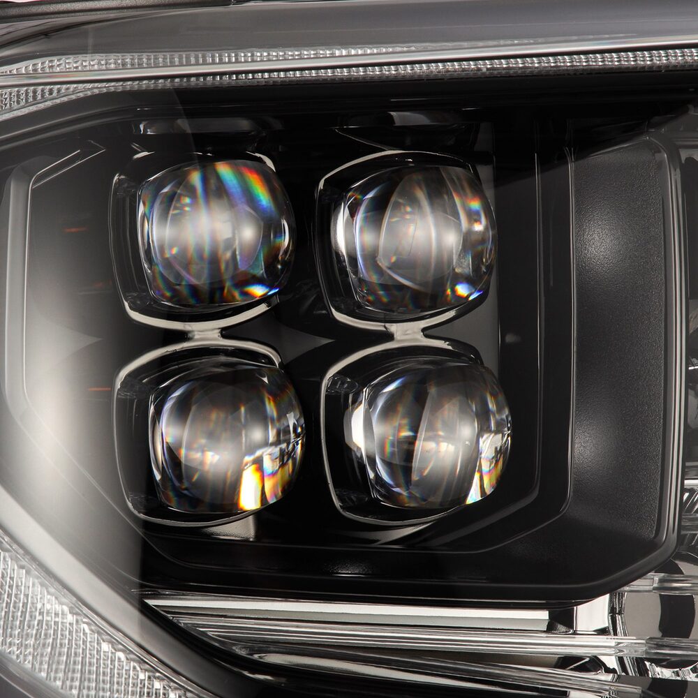Close Up View Of The AlphaRex Nova Series Tundra LED Headlights LEDs