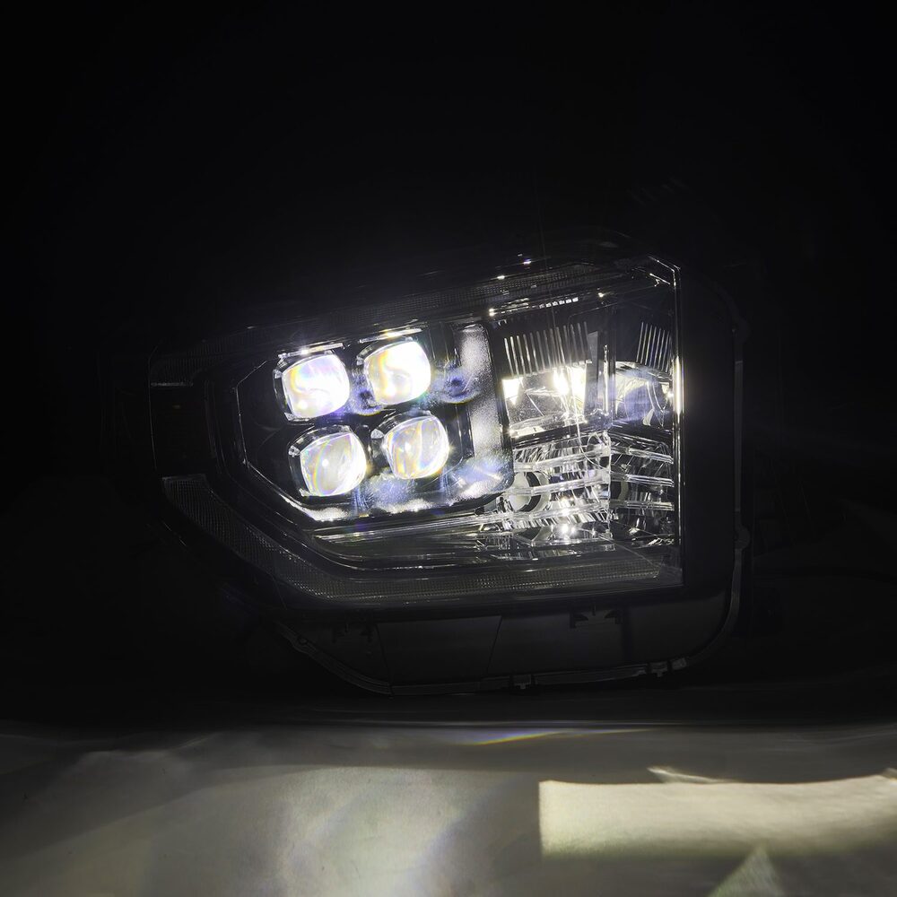AlphaRex Nova Series Tundra LED Headlights Turned On LED