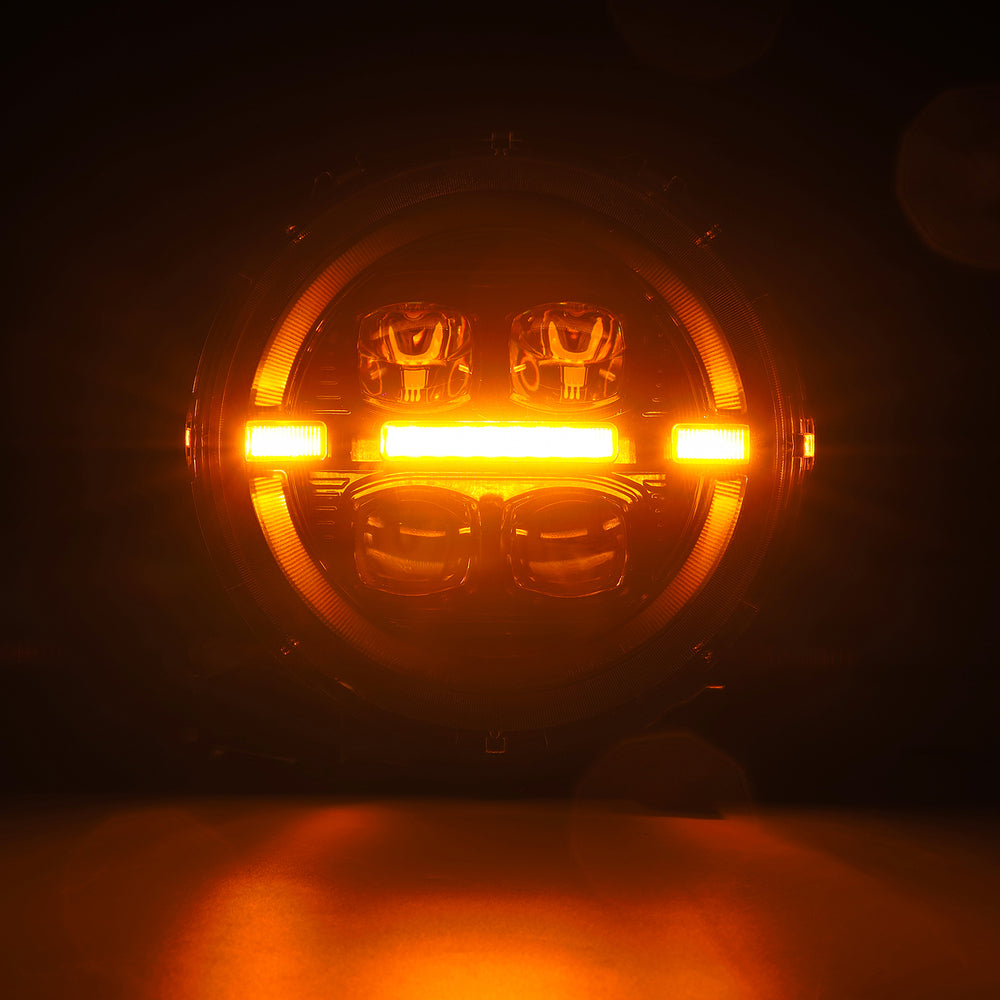 AlphaRex NOVA Series Wrangler/Gladiator Headlights Amber Light Strip