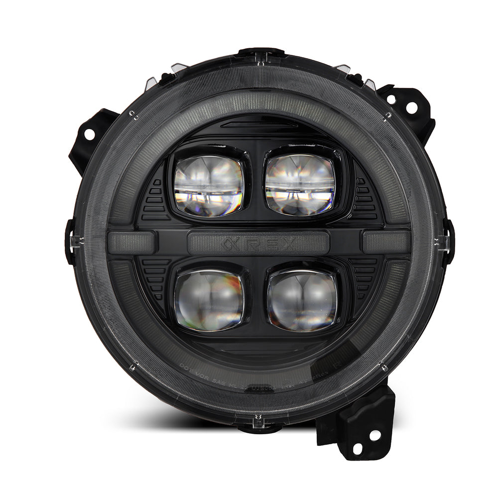 AlphaRex NOVA Series Wrangler/Gladiator Headlights Front View