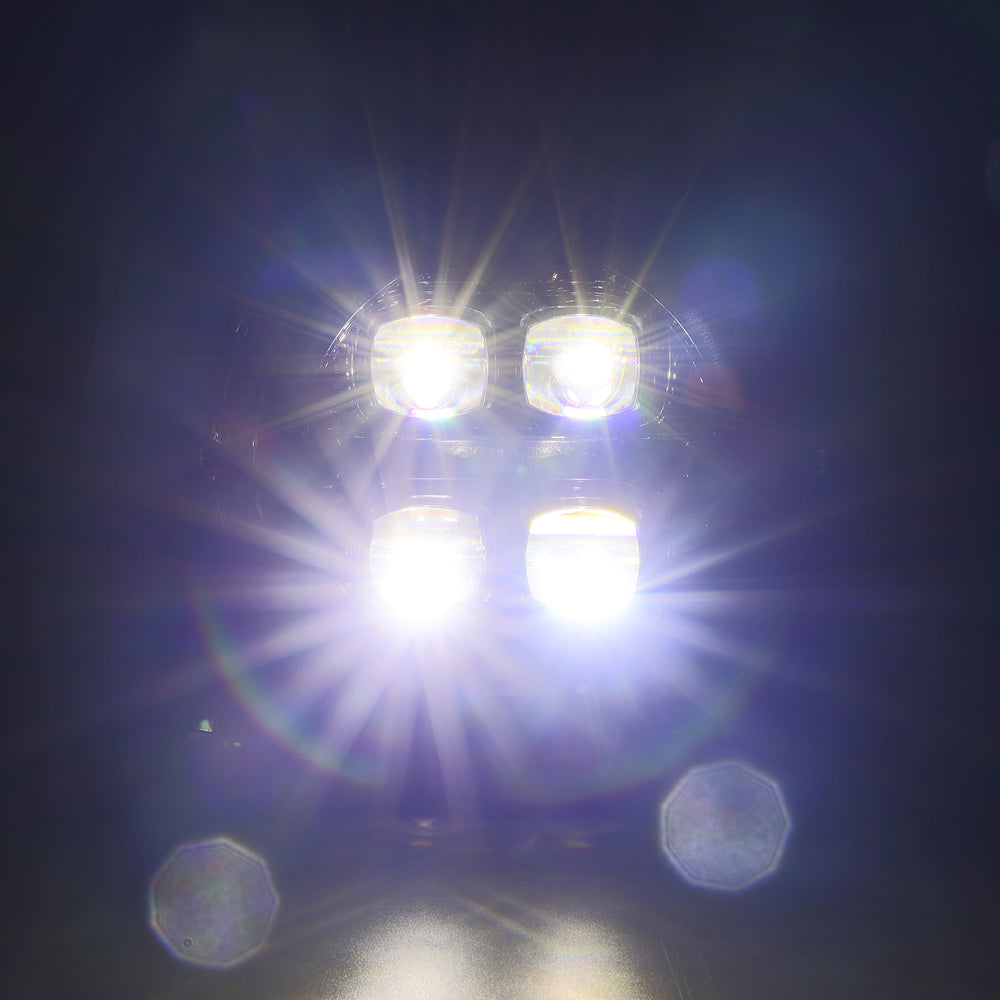 LEDs Of The AlphaRex NOVA Series Wrangler/Gladiator Headlights Turned On