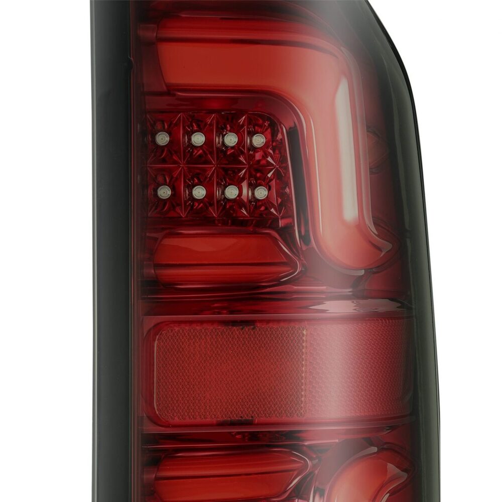 Close Up View Of The AlphaRex Tundra Pro Series LED Tail Lights Red Smoke
