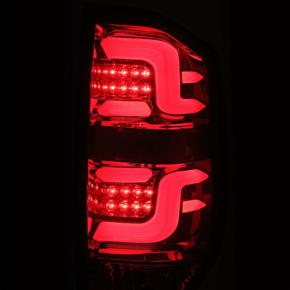 AlphaRex Tundra Pro Series LED Tail Lights Turned On In The Dark