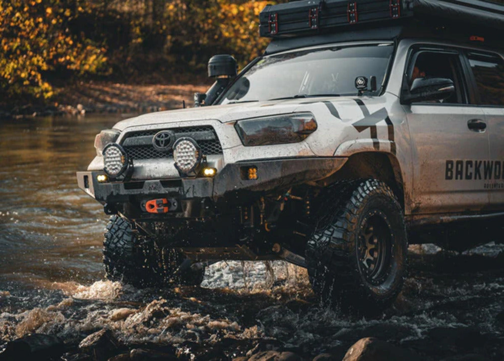 Backwoods 5th Gen 4Runner Front Bumper Side View Mounted
