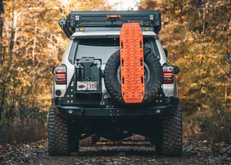 Backwoods 5h Gen 4Runner Rear Bumper With Accessories Mounted On It