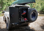 4Runner with storage box and interior shelving