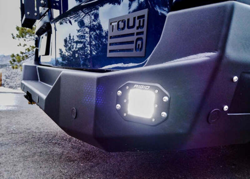 Backwoods Mercedes Sprinter Rear Bumper Lights Close Up View