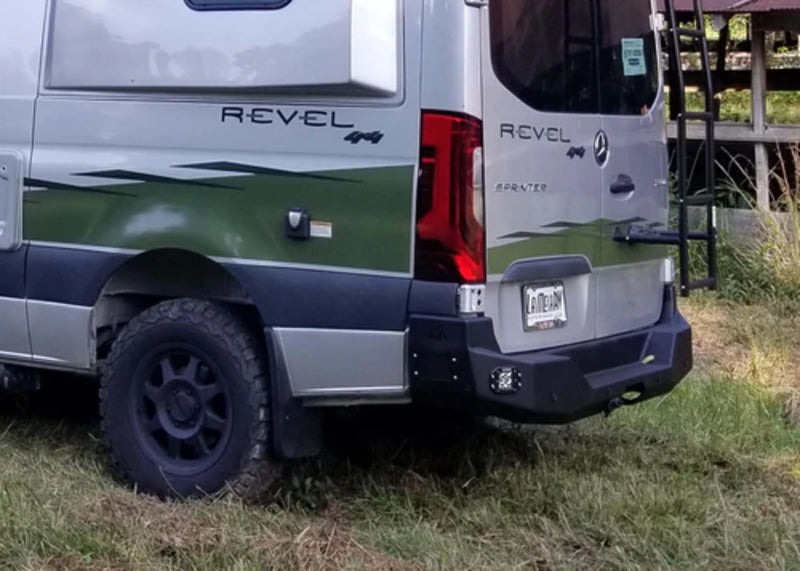 Backwoods Mercedes Sprinter Rear Bumper Mounted On A Sprinter