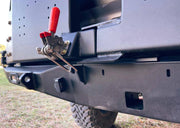 Backwoods 3rd Gen Tacoma Dual Swing Out Rear Bumper Close Up View