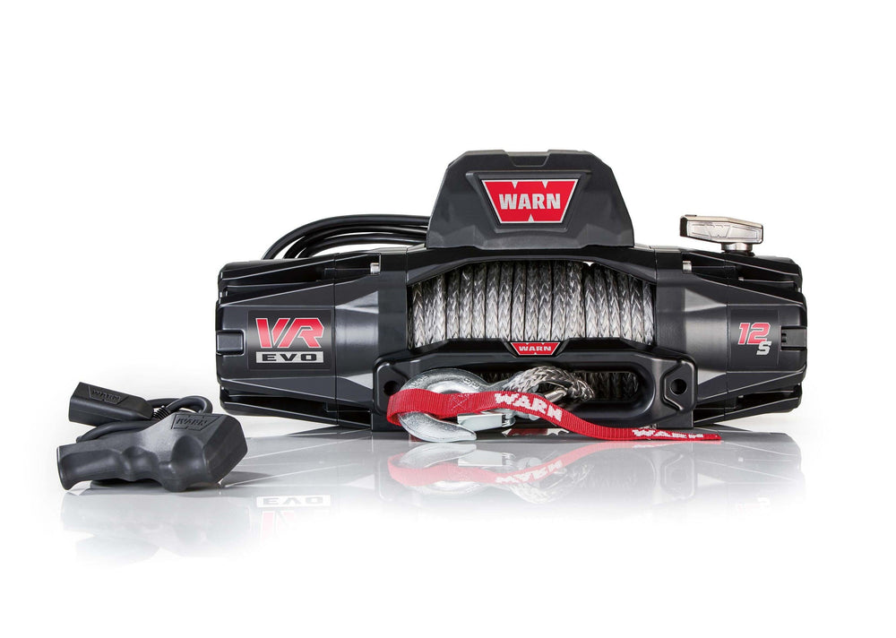 Warn VR Evo 12s Winch included in the Backwoods Adventure Mods Tacoma Ultimate Off Road Kit for 3rd Gen Toyota Tacoma