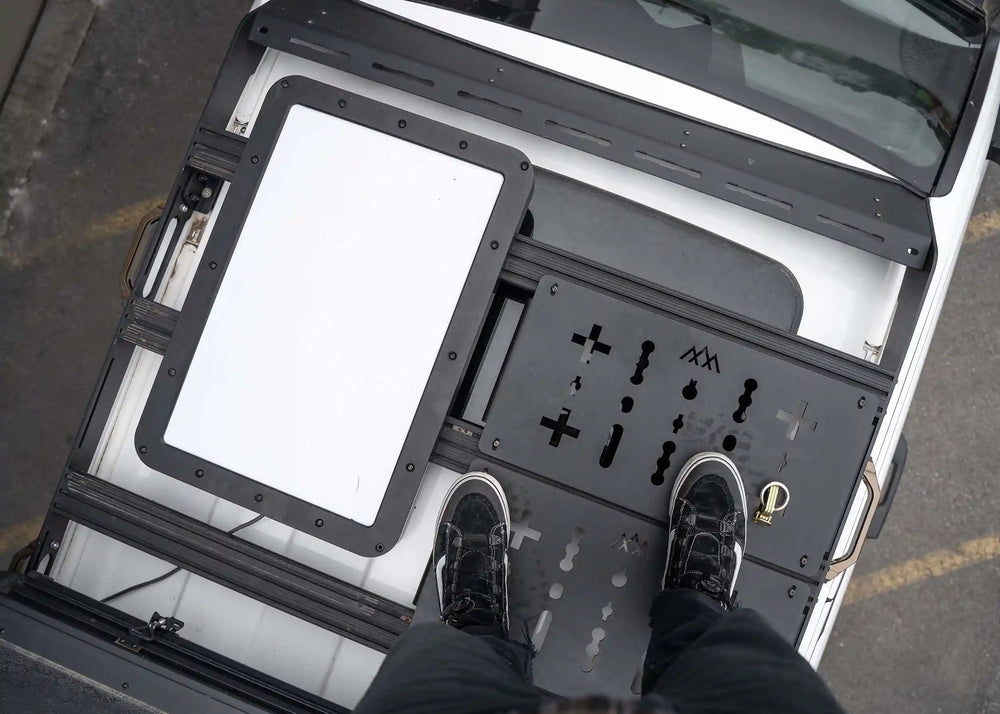 Standing on DRIFTR rack with deck panels