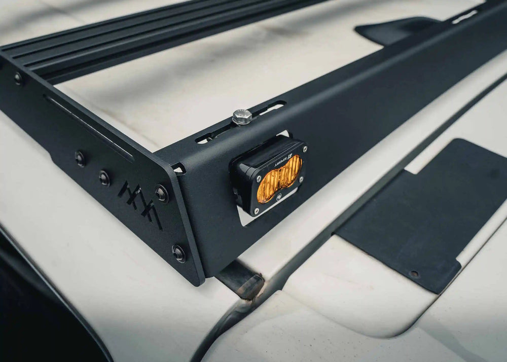 Light mounting provisions on DRIFTR 4Runner roof rack