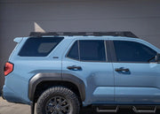 Side profile of DRIFTR 4Runner roof rack showing aluminum construction
