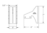 Dimensions of HD Awning Brackets