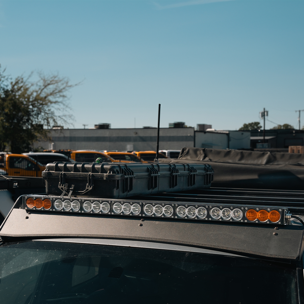 Cali Raised LED Dual Function Light Bar Sherpa Roof Rack Mounting Bracket Kit
