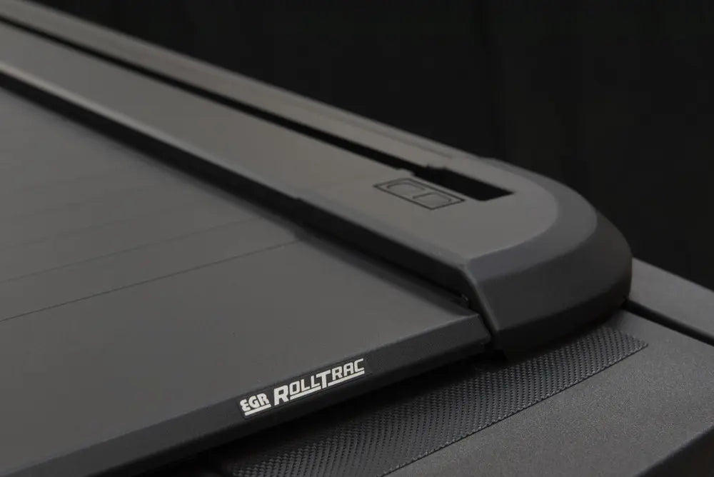 Close Up View Of The EGR RollTrac F150 Electric Retractable Bed Cover