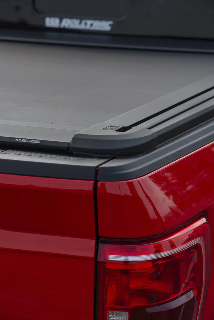 Corner Of The EGR RollTrac F150 Electric Retractable Bed Cover