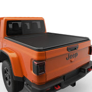 Back Side Of The Mounted EGR RollTrac Electric Gladiator Retractable Bed Cover