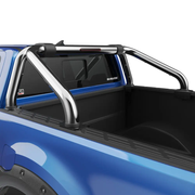 Close Up View Of The Mounted EGR S-Series Polished Stainless Steel Ranger Sport Bar
