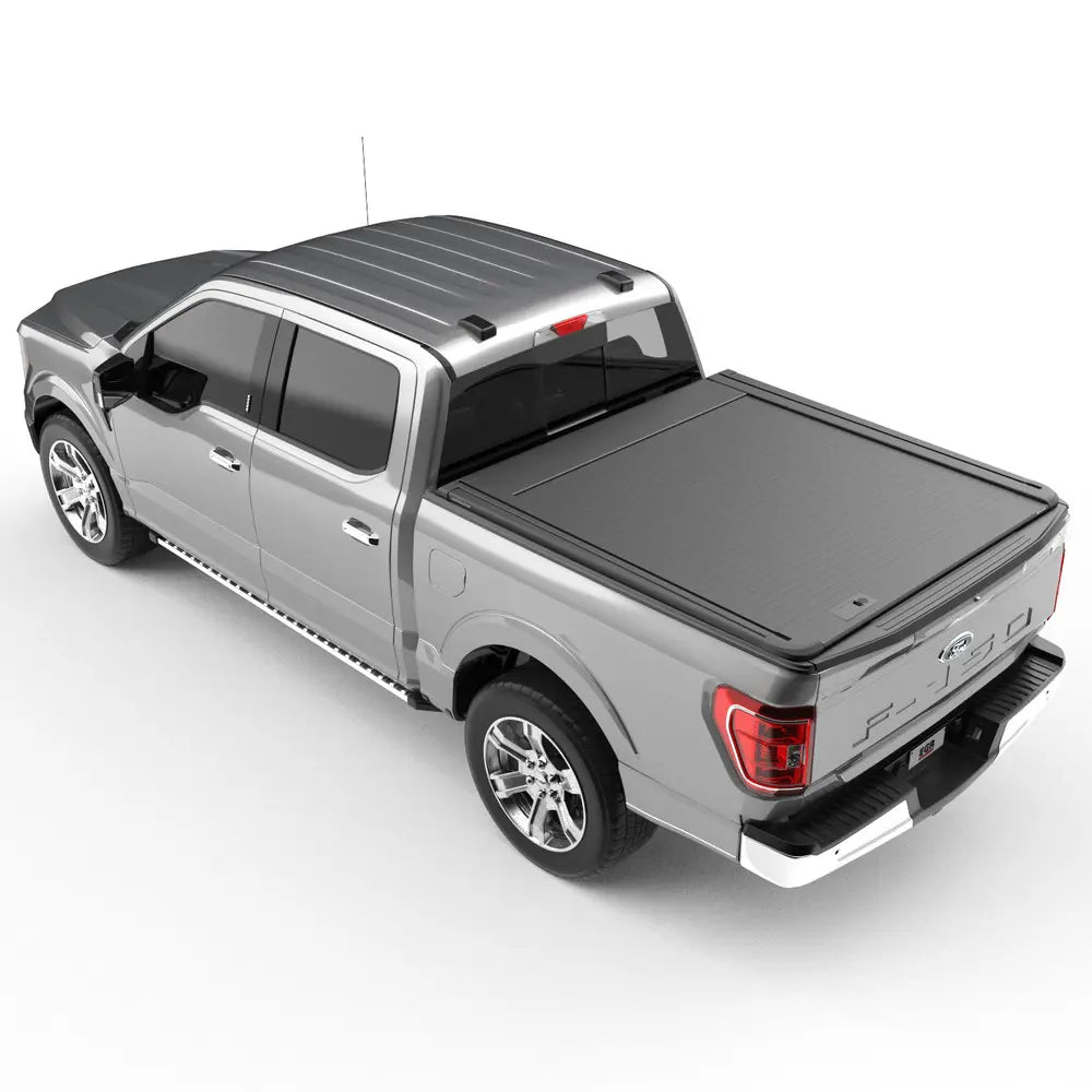 Top View Of The Mounted EGR RollTrac F150 Manual Retractable Bed Cover