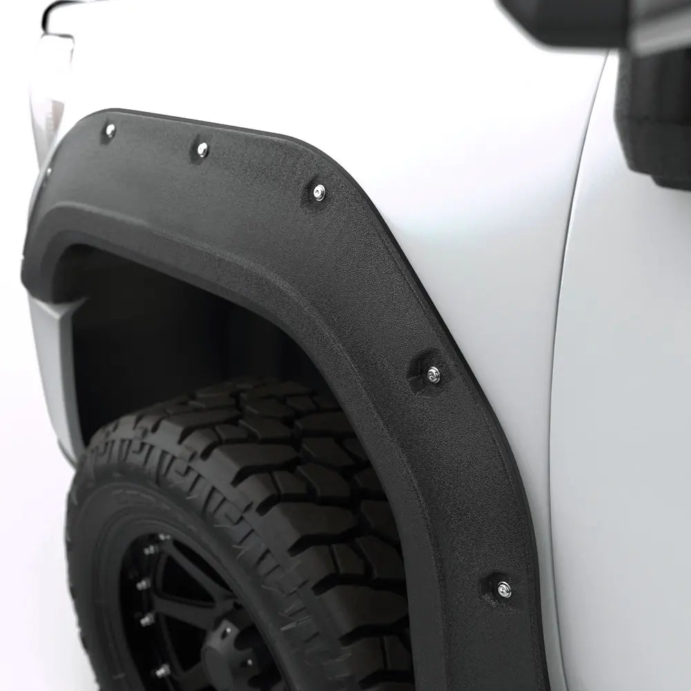 Paintable Black ABS Fender Flares For 2015-2019 GMC Sierra 2500 3500 HD – Full Set Of 4 With Hardware