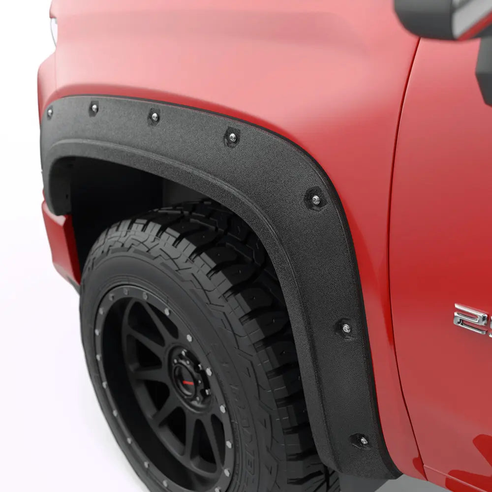 Close Up View Of The EGR BASELINE Silverado HD Fender Flares