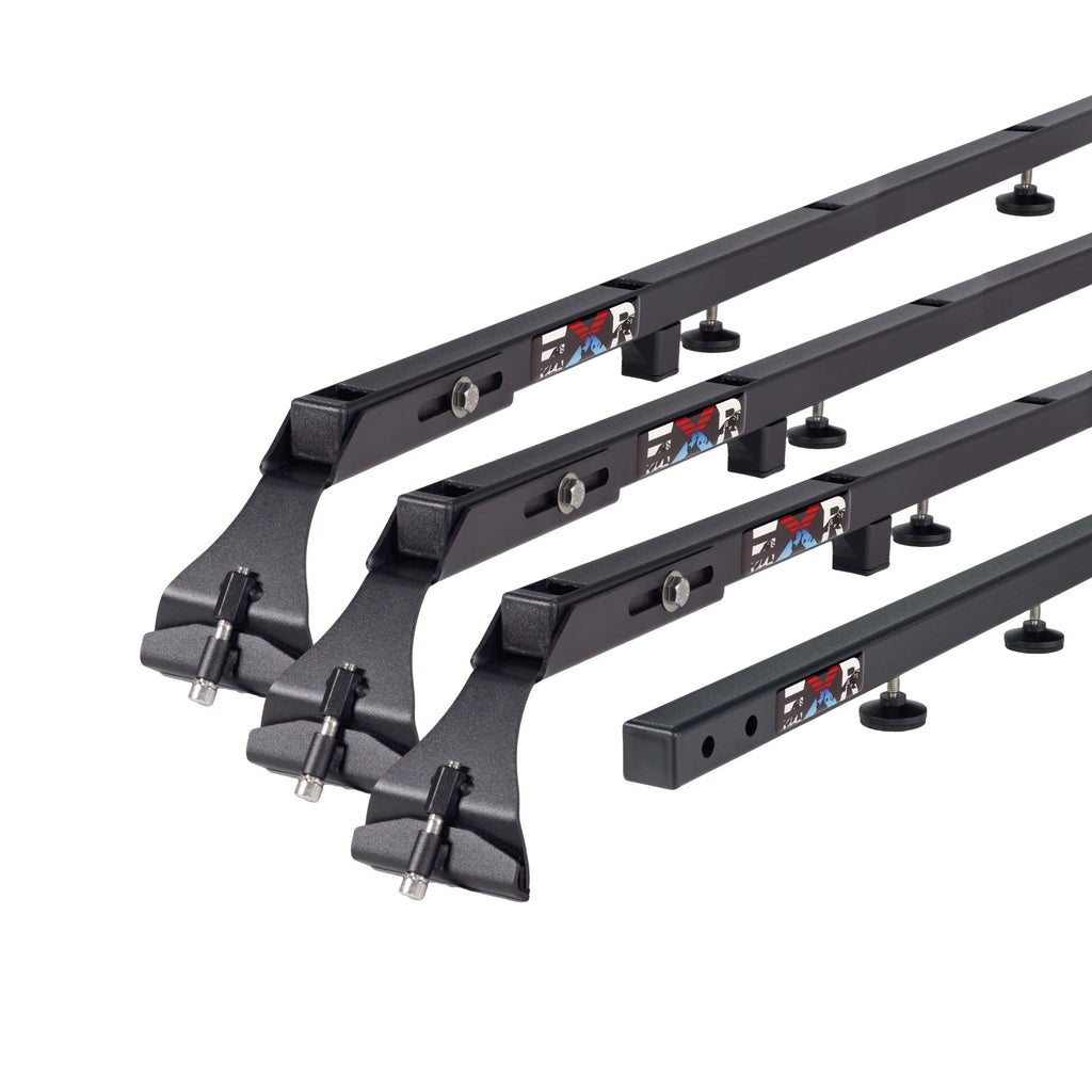 EXR OVERLANDER ROOF RACK, 4 Heavy Duty xBars for TENTs, NO DRILLING, fits Jeep Wrangler JKU 4Dr (EXR8201)
