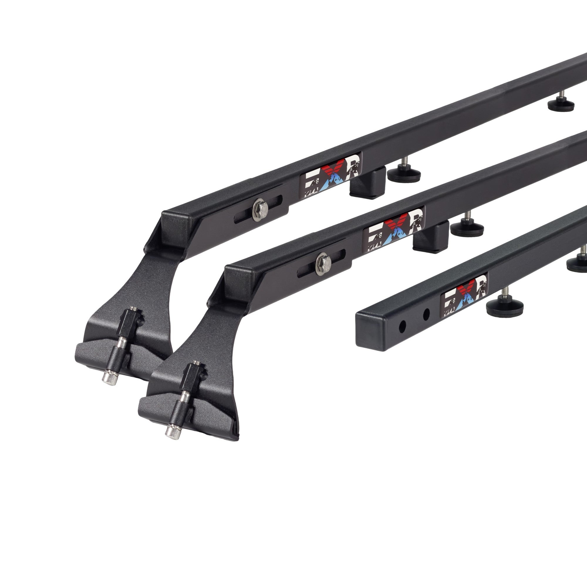 EXR CAMPER ROOF RACK, 3 Heavy Duty xBars for TENTs, NO DRILLING, fits Jeep Wrangler JK 2Dr (EXR9001)